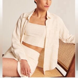 abercrombie & fitch NWT oversized tweed jacket